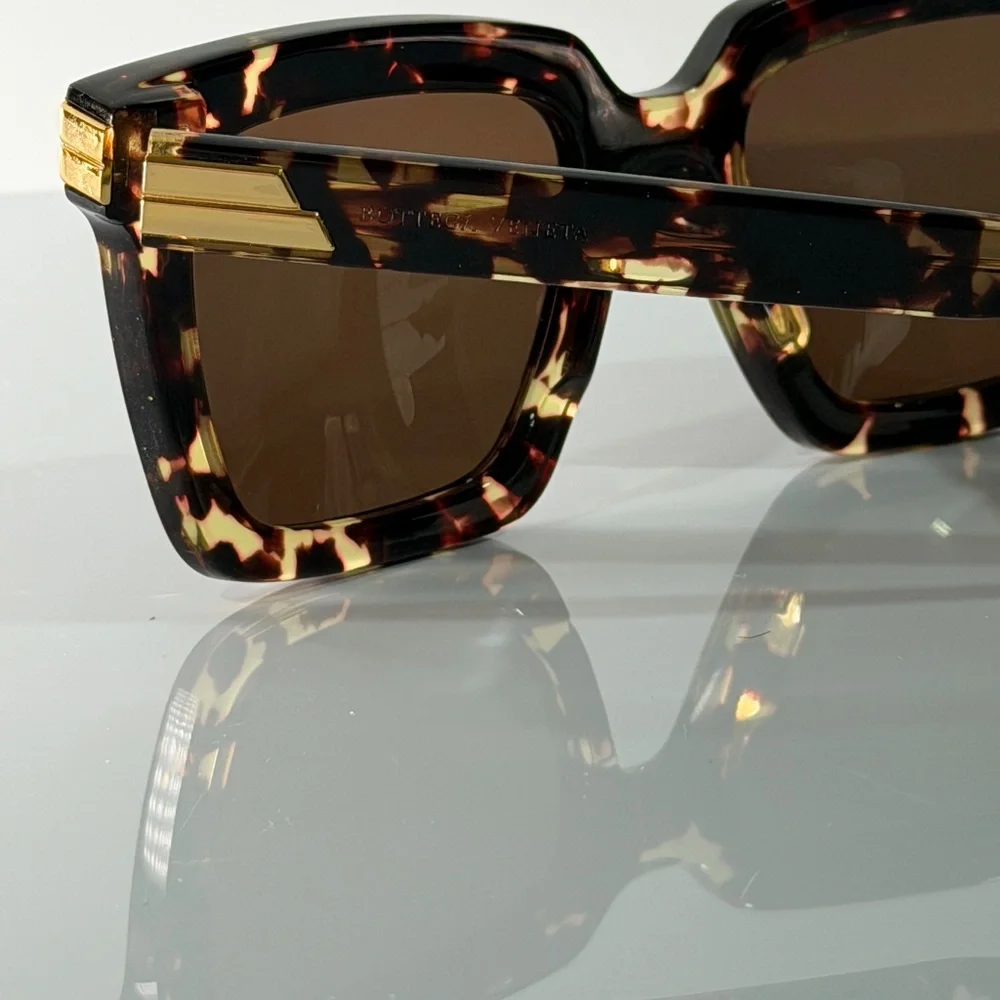 Bottega Veneta Light Ribbon Square Sunglasses – Havana - Picture 9 of 14